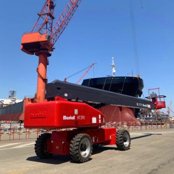 Plataforma elevadora telescópica diesel autopropulsada para astillero naval